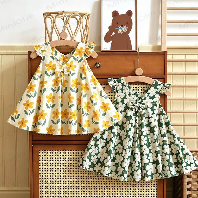 Baby Toddelr Flower/Fruit Print Sleeveless Dress - image 1