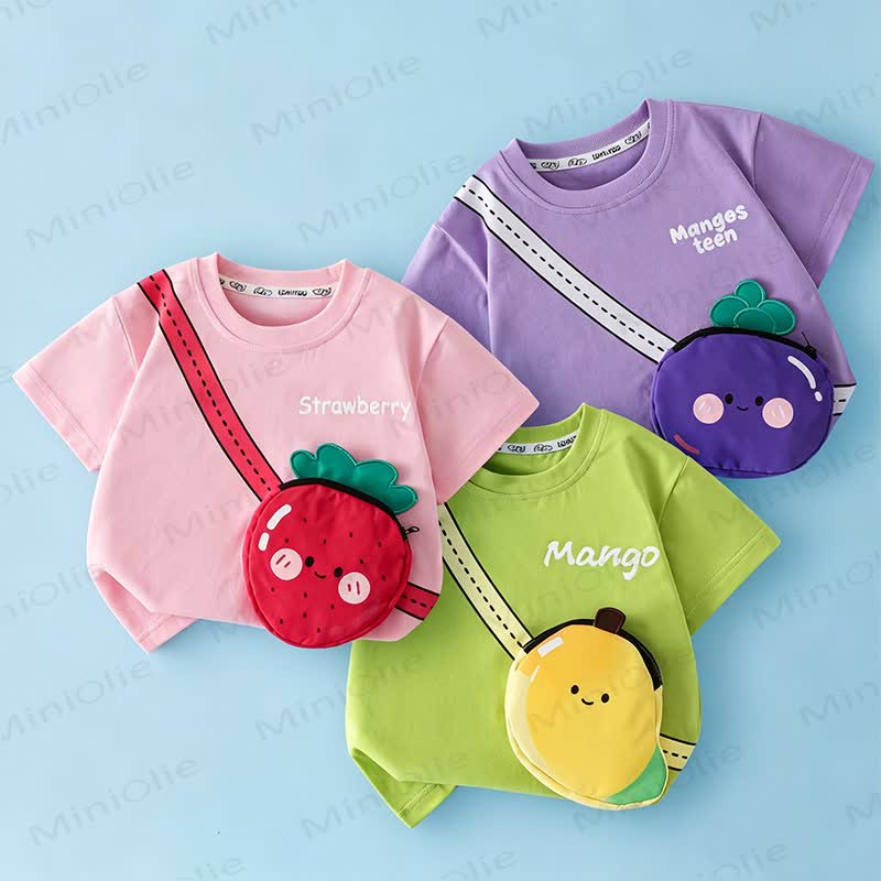 Toddler Smiley Fruit 3D Crossbody Bag T-Shirt - image 1