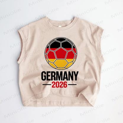 GERMANY 2026 Baby Toddler Football Khaki Tank Top - Khaki - 3-5T - image 1