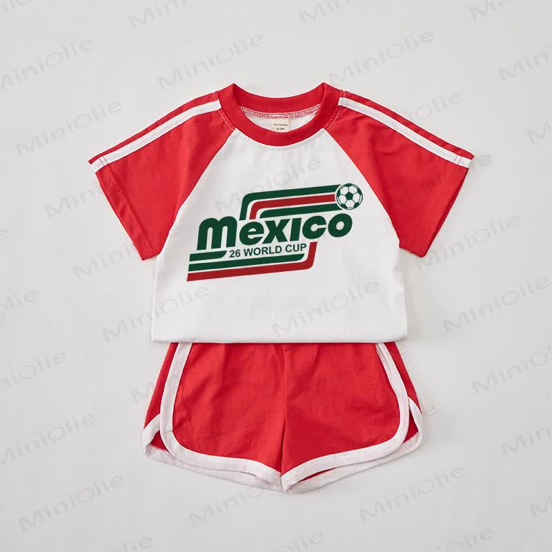 MEXICO 26 WORLD CUP Baby T-shirt and Shorts Set - Red - 2-3T - image 1