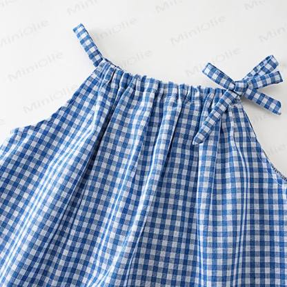 Toddler Girls Gingham Ruffle Dress with Bag - image 6