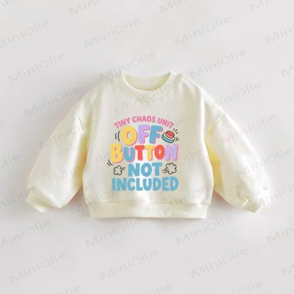 TINY CHAOS UNIT OFF BUTTON NOT INCLUDED Baby Toddler Sweatshirt - Cream - 3-5T - image 1