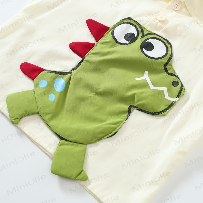 Baby Toddler Boys Green Dino Print Shirt and Shorts 2-piece Set - image 4