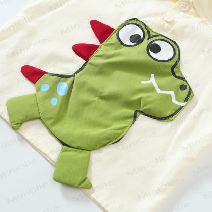 Baby Toddler Boys Green Dino Print Shirt and Shorts 2-piece Set - image 4