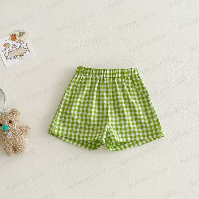 Baby Toddler Soft Cotton Animals Collection T-Shirt and Plaid Shorts 2-piece Set - image 7
