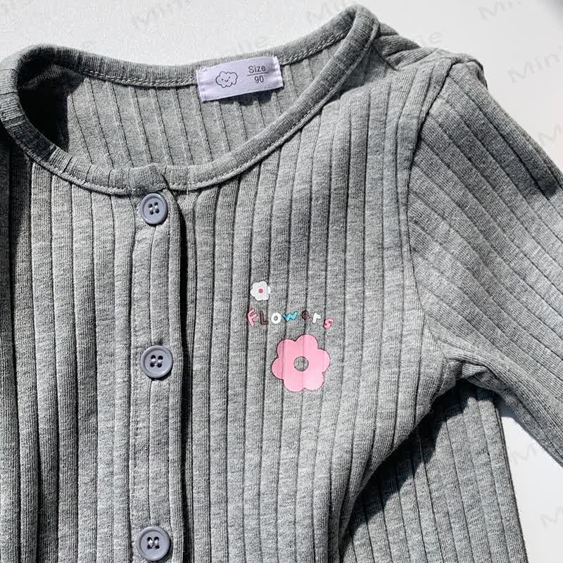 Toddler Girl Animal/Floral Ribbed Knitted Cardigan - image 12