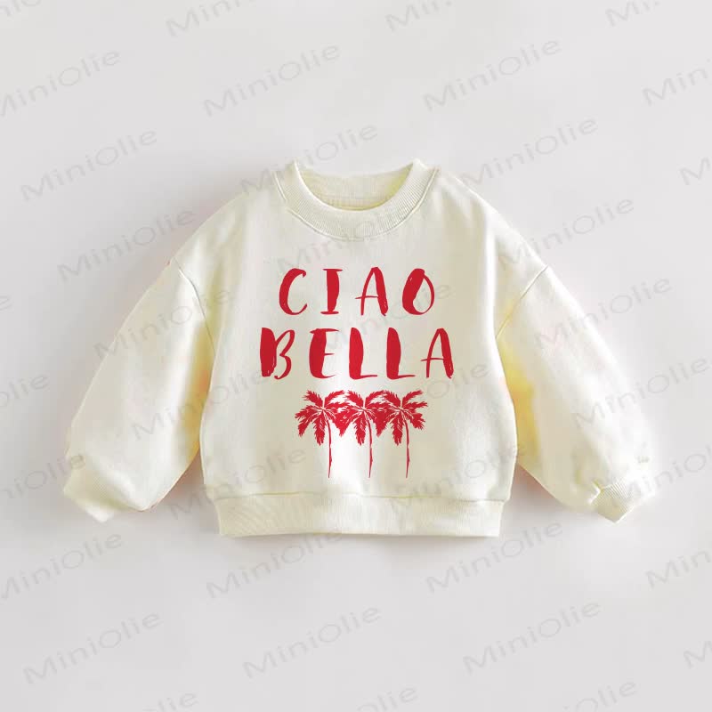 CIAO BELLA Baby Toddler Slogan Cream Sweatshirt - Cream - 3-5T - image 1