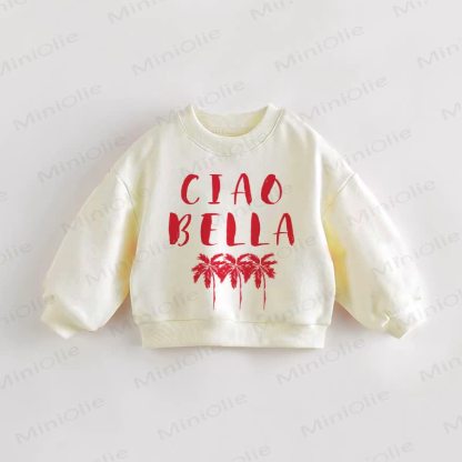 CIAO BELLA Baby Toddler Slogan Cream Sweatshirt - Cream - 3-5T - image 1
