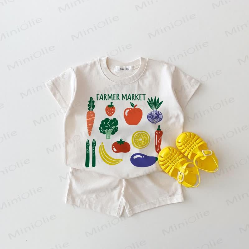 FARMER MARKET Baby Vegetable White 2-piece Set - White - 18-24M - image 1