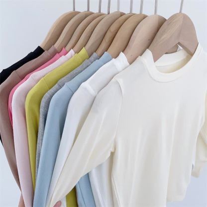 Baby Toddler Solid Color Ribbed Long Sleeve Tee - image 8