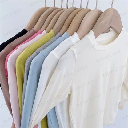 Baby Toddler Solid Color Ribbed Long Sleeve Tee - image 8