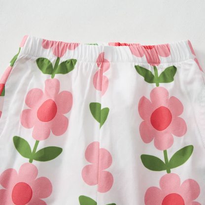 Baby Toddler Floral White Top and Shorts 2-piece Set - image 6
