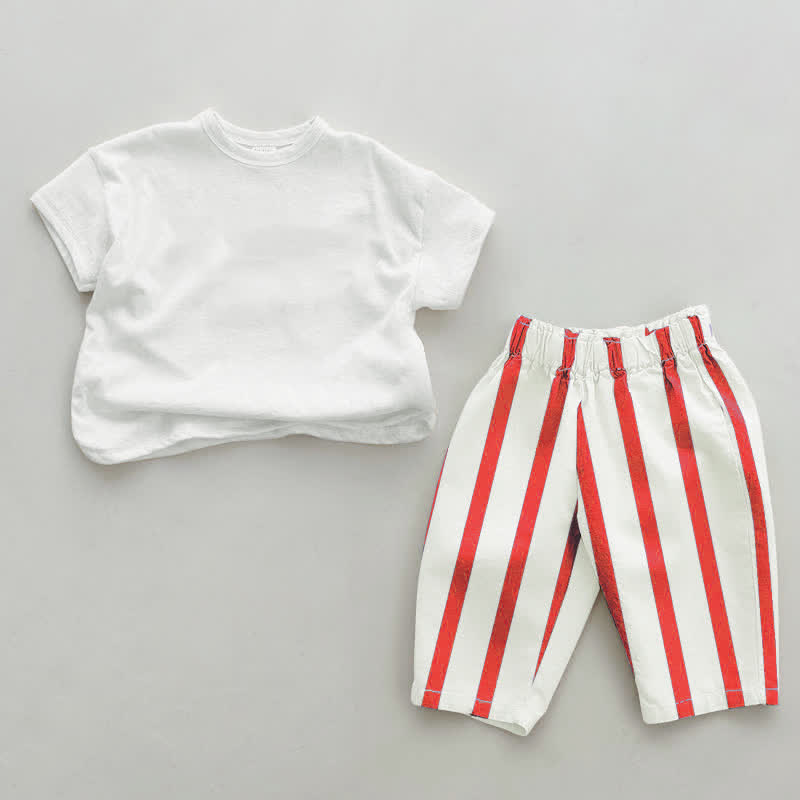 I STILL LIVE WITH PARENTS Baby Slogan Red Striped 2-piece Set - image 2