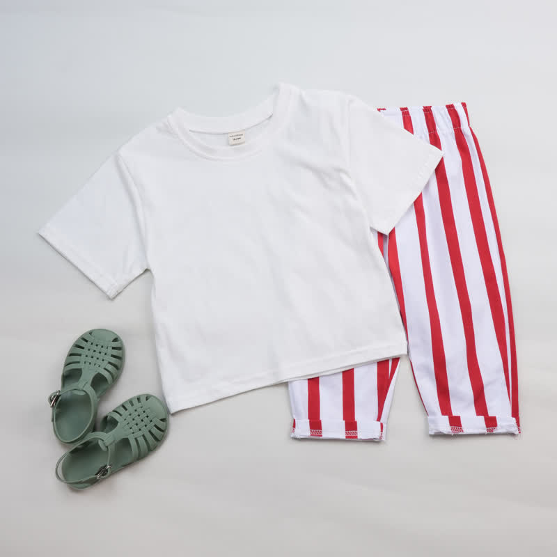 I STILL LIVE WITH PARENTS Baby Slogan Red Striped 2-piece Set - image 3