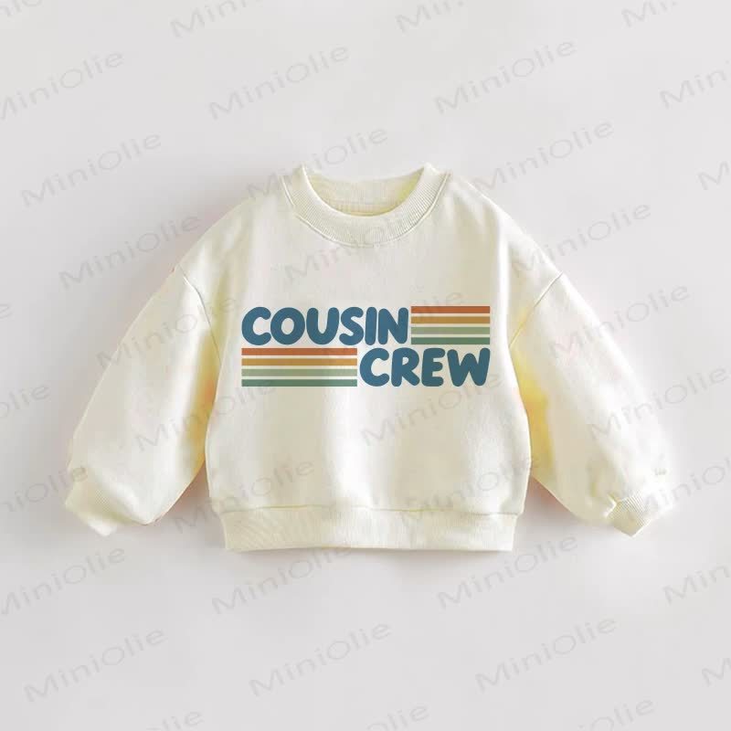 COUSIN CREW Baby Toddler Cream Sweatshirt - Cream - 3-5T - image 1
