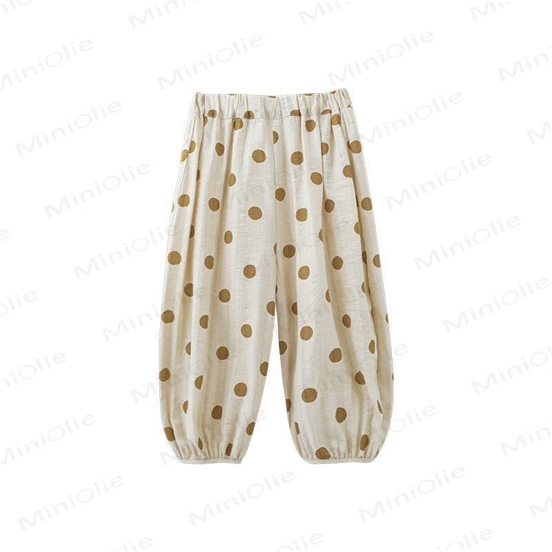 Toddler Girls Polka Dots Pants - Yellow - 6-7T - image 3