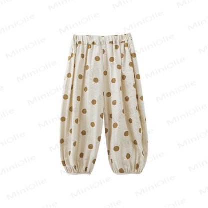 Toddler Girls Polka Dots Pants - Yellow - 6-7T - image 3