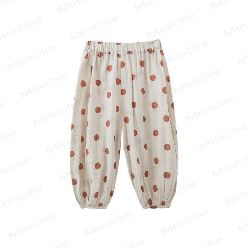 Toddler Girls Polka Dots Pants - Red - 6-7T - image 4