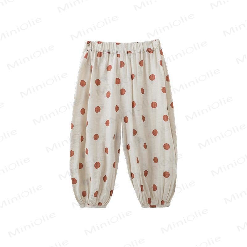 Toddler Girls Polka Dots Pants - Red - 6-7T - image 4