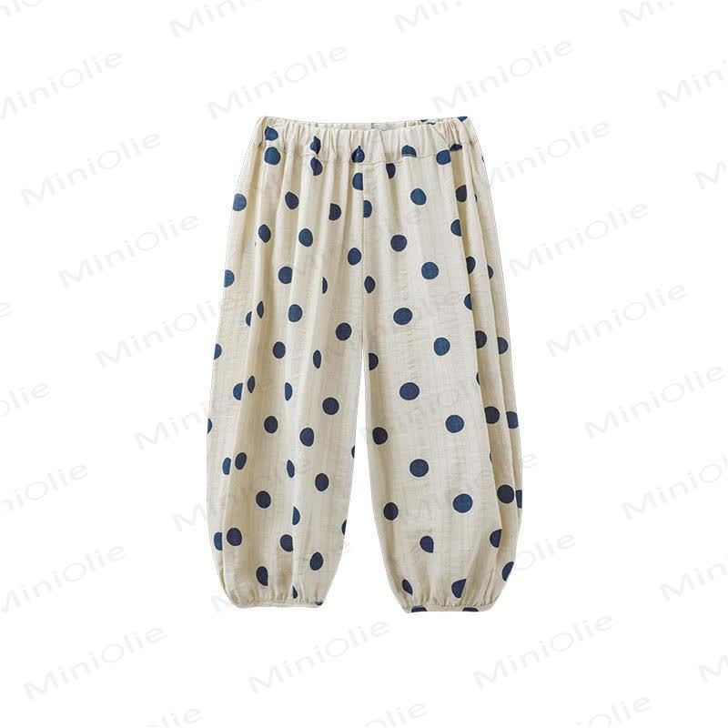 Toddler Girls Polka Dots Pants - Blue - 6-7T - image 6