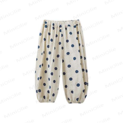 Toddler Girls Polka Dots Pants - Blue - 6-7T - image 6