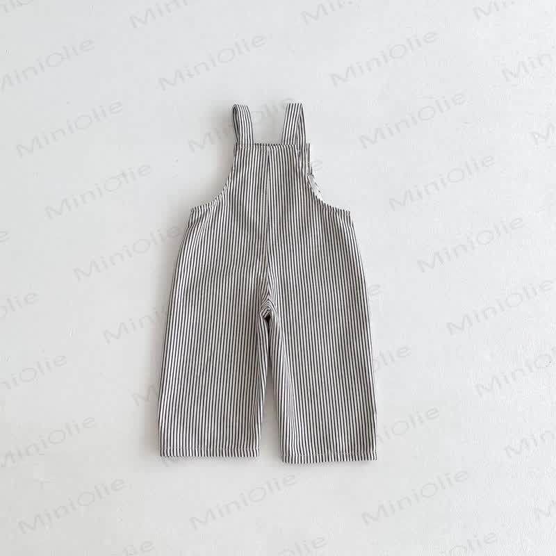 Baby Toddler Solid Color/Striped Denim Overalls - image 7