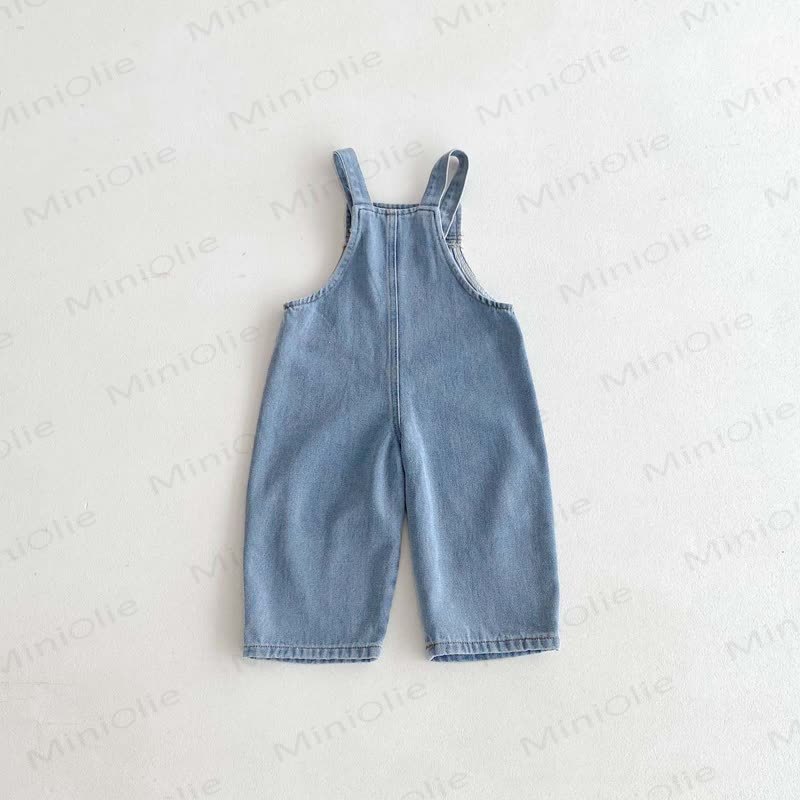 Baby Toddler Solid Color/Striped Denim Overalls - image 3