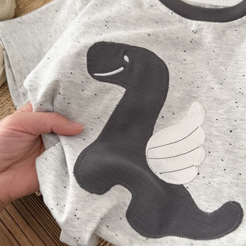 Toddler Boys Pure Cotton Dino Print T-Shirt and Shorts 2-piece Set - image 6