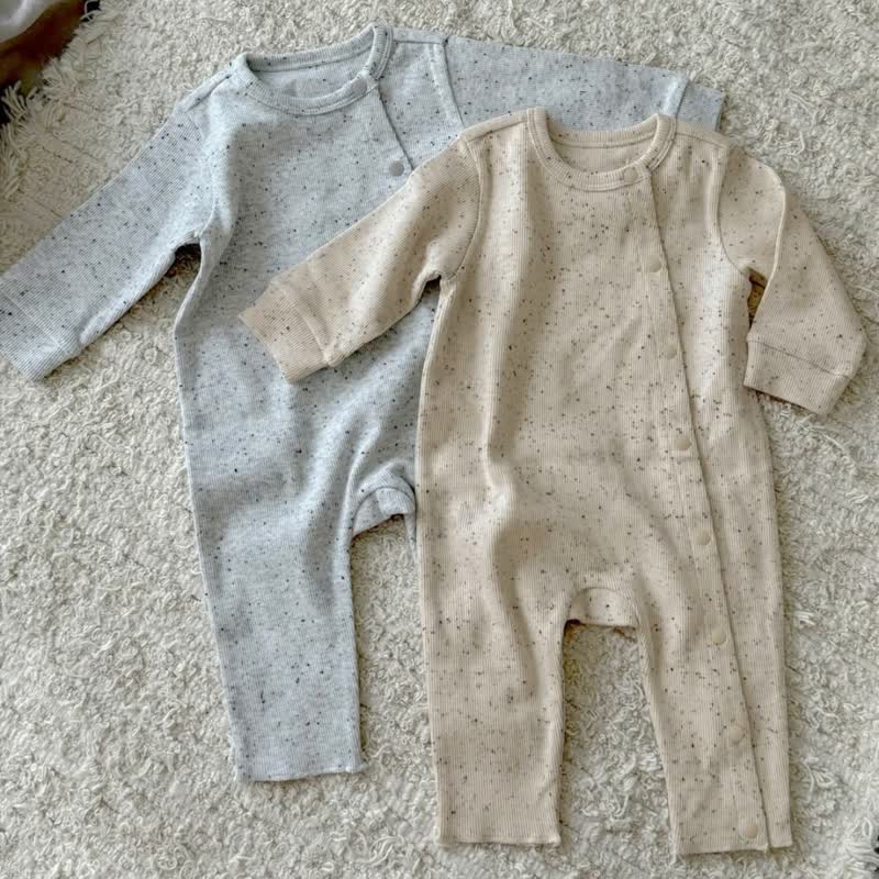 Baby Knit Dots Romper with Cap - image 1