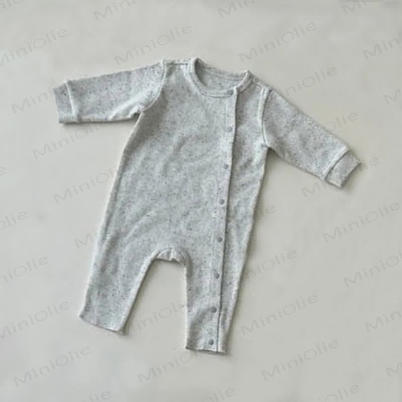 Baby Knit Dots Romper with Cap - Grey Romper - 18-24M - image 3