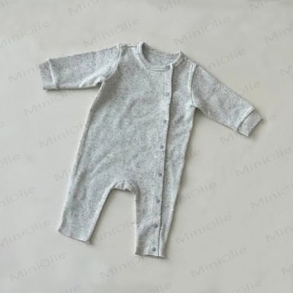 Baby Knit Dots Romper with Cap - Grey Romper - 18-24M - image 3