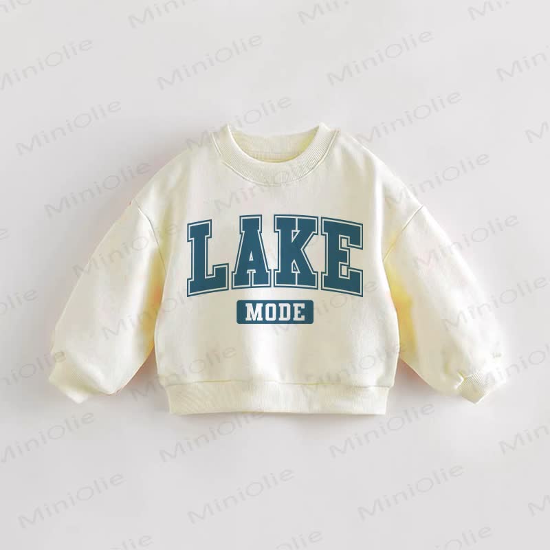 LAKE MODE Baby Toddler Slogan Cream Sweatshirt - Cream - 3-5T - image 1