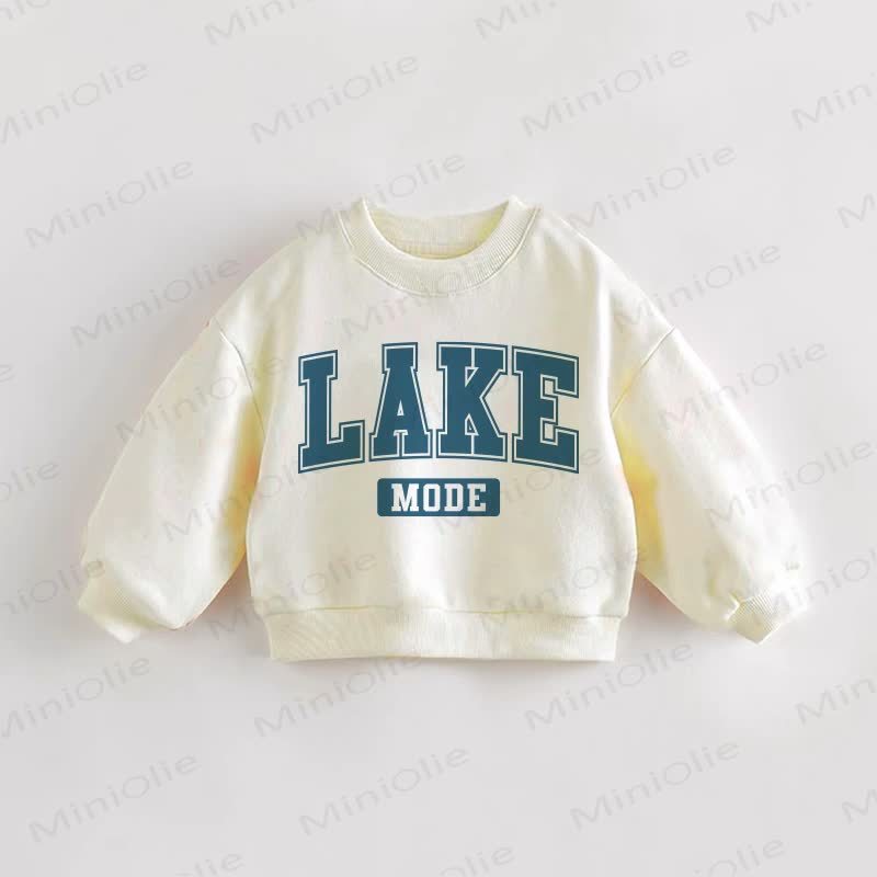 LAKE MODE Baby Toddler Slogan Cream Sweatshirt - Cream - 3-5T - image 1