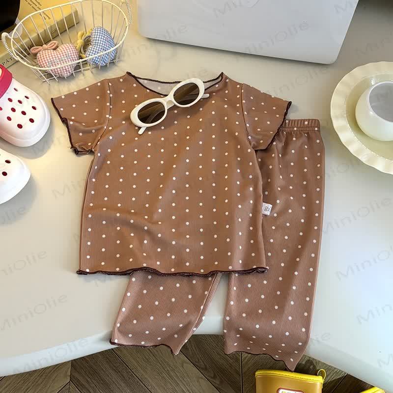 Toddler Soft Stripe Tee and Pants 2-piece Set - Red - 8-9T - image 7