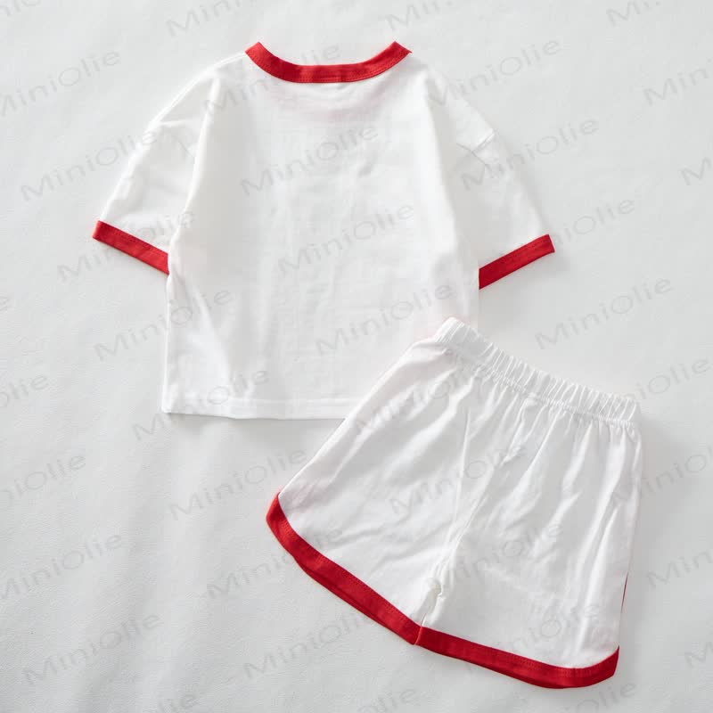 SARDINES Baby Sardines White&Red T-shirt and Shorts 2-Piece Set - image 3