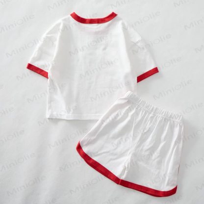 SARDINES Baby Sardines White&Red T-shirt and Shorts 2-Piece Set - image 3