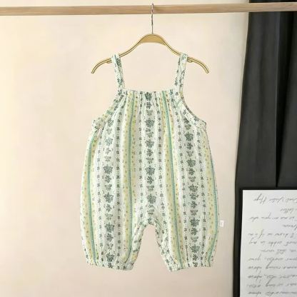 Baby Floral Strap Romper - White Vine - 2-3T - image 7