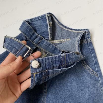 Toddler Baby Denim Solid Color Pocket Overalls - image 6