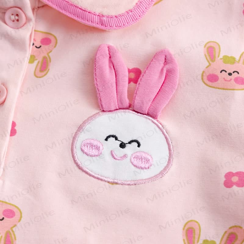Baby Girls Soft Knit Bunny Print T-Shirt - image 7