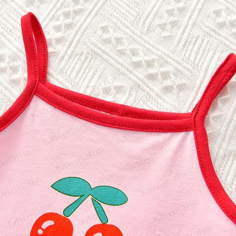 Toddler Girls Cotton Fruit Contrast Trim Cami Top - image 5