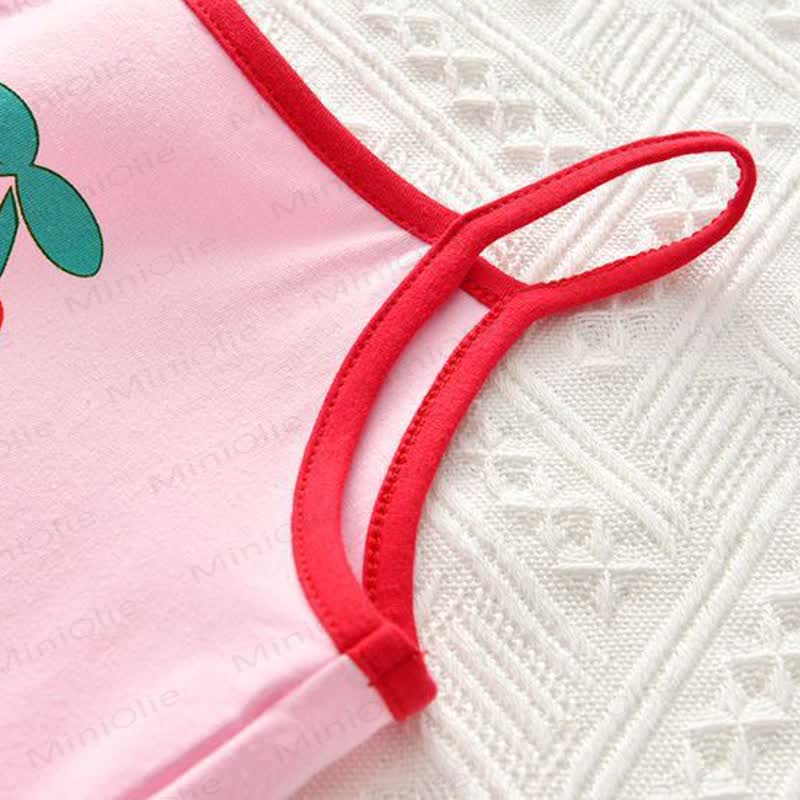 Toddler Girls Cotton Fruit Contrast Trim Cami Top - image 6