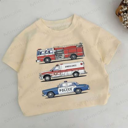 Toddler Boys Car Print Khaki T-shirt - Khaki - 6-7T - image 1
