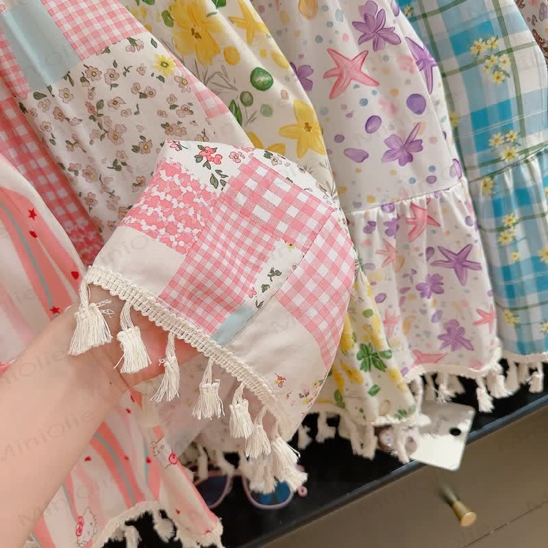 Toddler Kid Girls Patchwork Tassel Sleeveless Dress - image 10