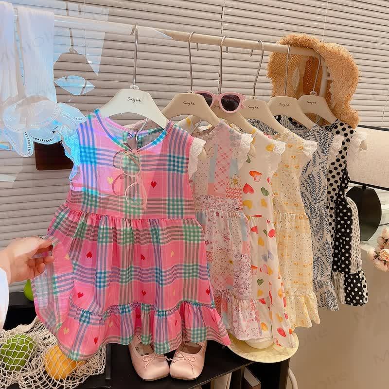Toddler Kid Girl Ruffle Sleeves Dress - image 1