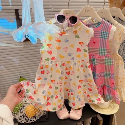 Toddler Kid Girl Ruffle Sleeves Dress - Multicolor - 12-13T - image 5