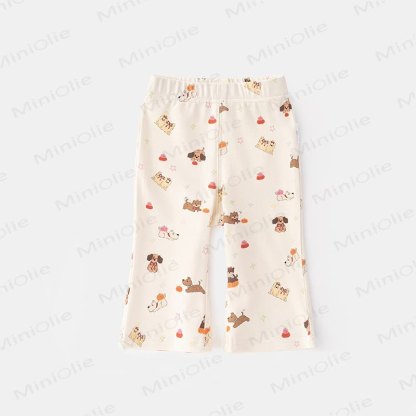 Baby Girls Cartoon Print Leggings - Beige - 3-4T - image 2