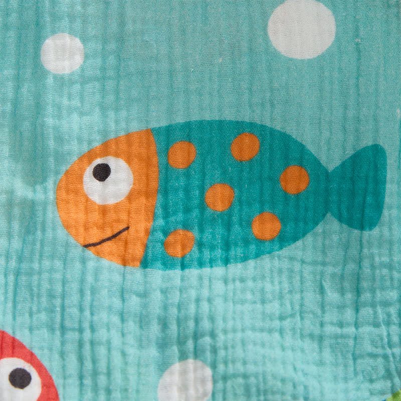 Baby Fish Print Green Jumpsuit with Hat - image 5