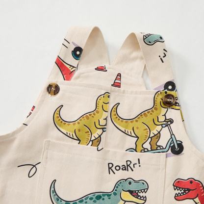 Baby Toddler Dino Print Overalls  - image 4