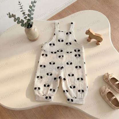 Baby Toddler Floral/Puppy Print Pocket Overalls - image 6