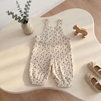 Baby Toddler Floral/Puppy Print Pocket Overalls - image 5